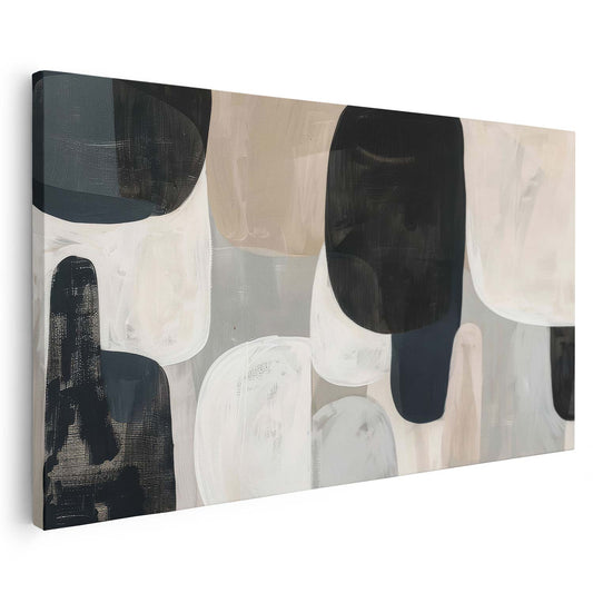 Tableau sur toile moderne noir blanc