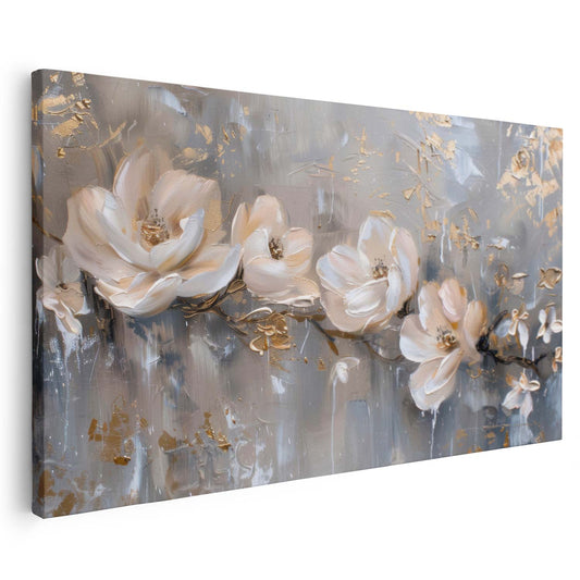 Tableau sur toile d'abstrait de fleur effet 3d