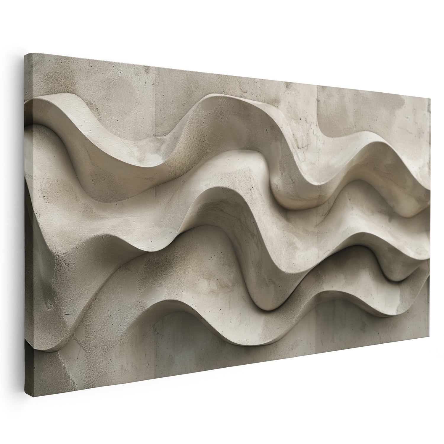 Tableau sur toile représentant une vague rocheuse effet 3D KWADECO