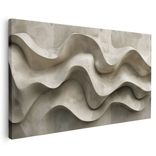 Tableau sur toile représentant une vague rocheuse effet 3D