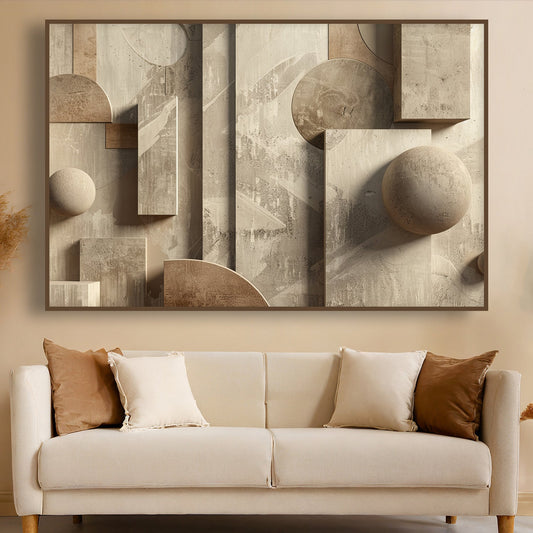 Tableau sur toile abstrait effet 3D