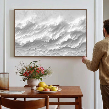 Tableau sur toile de vagues effet 3D KWADECO