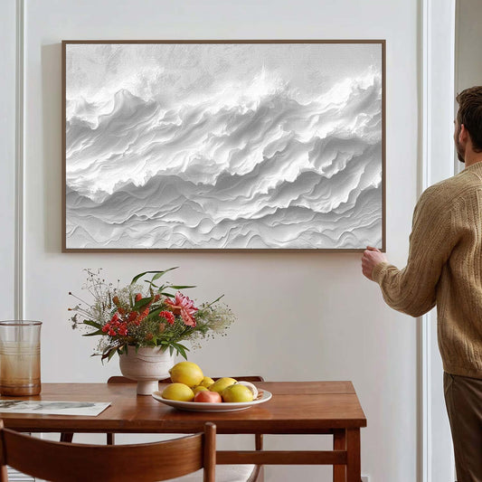 Tableau sur toile de vagues effet 3D